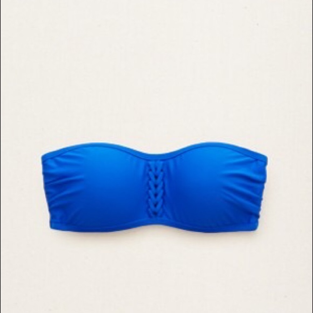 Aerie Blue Bandeau Braided Bikini Top